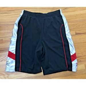 Vintage NBA Elevation Mens Short M Black‎ Red Mesh Lined NBA Logo Embroidered